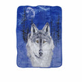 Soft 3D Animal Print Faux Mink Blanket Single Night Wolf