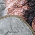 Soft 3D Animal Print Faux Mink Blanket Single Sitting Lion