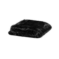 350gsm Soft Plain Faux Mink Blanket Single / King Single 160x220 cm Black