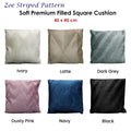 Zoe Premium Filled Cushion Square - 45cm x 45cm Navy