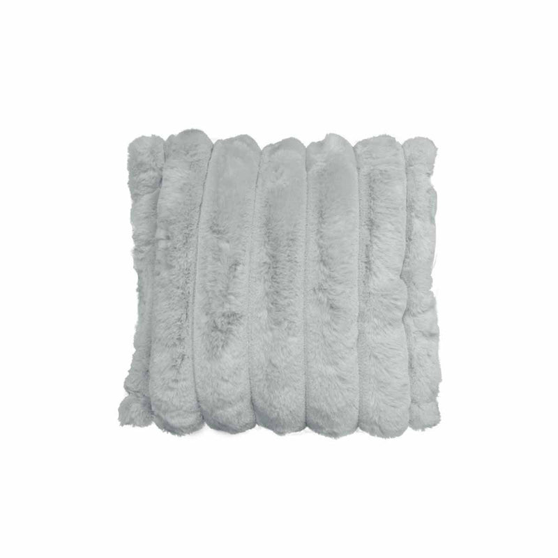 Diana Faux Fur Soft Filled Cushion Square - 45cm x 45cm Silver