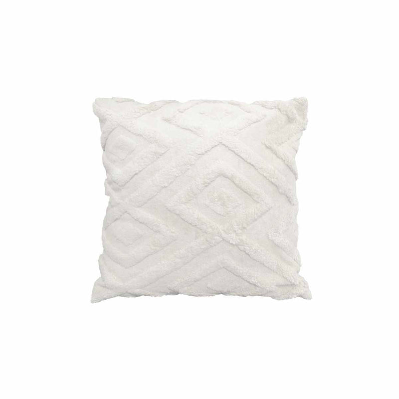 Diamond Texture Filled Cushion Square - 45cm x 45cm Ivory