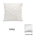 Diamond Texture Filled Cushion Square - 45cm x 45cm Ivory
