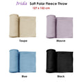 Budget 150gsm Irida Soft Polar Fleece Throw 127 x 152 cm Mauve