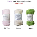 Kleio Soft Plush Deluxe Throw 127 x 152 cm Light Pink