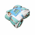 Snuggle Coral Fleece Extra Large Throw with Sherpa Reverse 200 x 128 cm American Football Teal