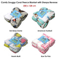 Snuggle Coral Fleece Extra Large Throw with Sherpa Reverse 200 x 128 cm American Football Teal
