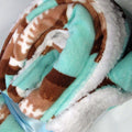 Snuggle Coral Fleece Extra Large Throw with Sherpa Reverse 200 x 128 cm American Football Teal