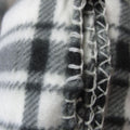 Budget 165gsm Printed Checkered Soft Polar Fleece Extra Large Throw / Single Sized Blanket 150 x 200 cm Black