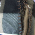 Budget 165gsm Printed Checkered Soft Polar Fleece Extra Large Throw / Single Sized Blanket 150 x 200 cm Brown