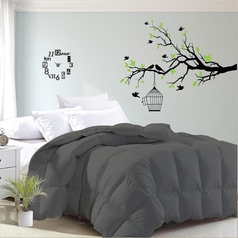 Luxor Summer Grey 200GSM Bamboo Blend Quilt QUEEN Size