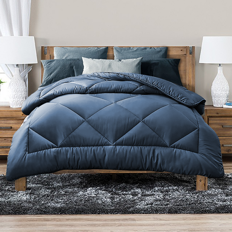 Luxor Ocean 400GSM Bamboo Blend Quilt QUEEN All Season
