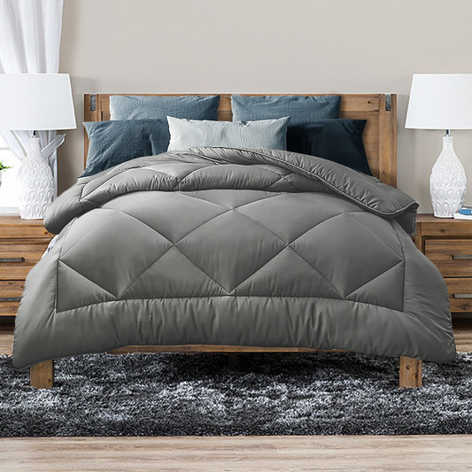 Luxor Bamboo Blend Quilt QUEEN 400GSM All Season Grey
