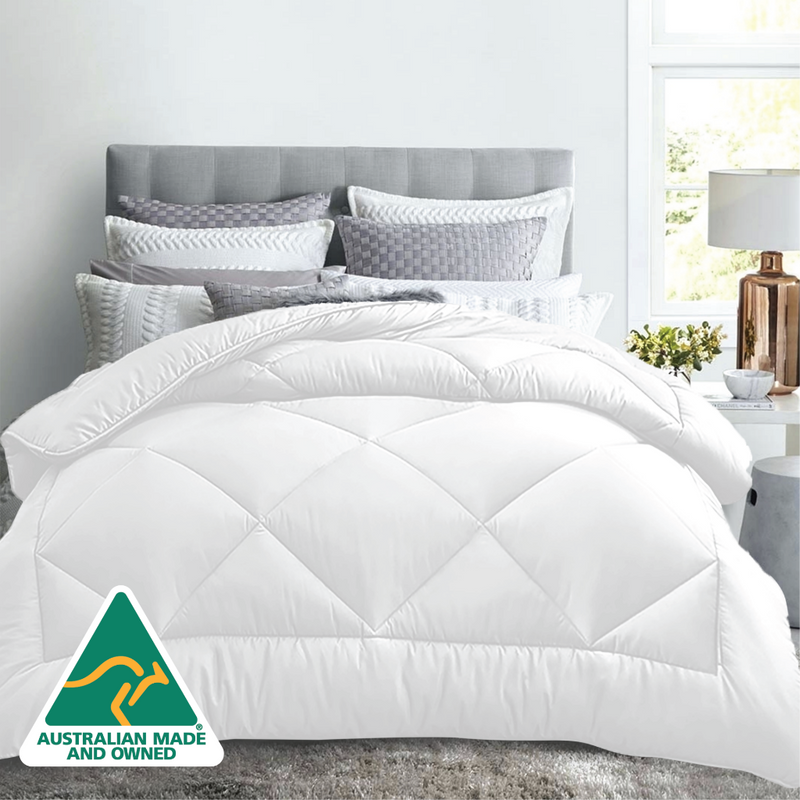 Luxor All Season Microfibre Quilt 400GSM SUPER KING Made Aus