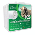 Woolcomfort Merino Wool Quilt 350GSM KING SINGLE 160x210cm