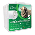 Woolcomfort Merino Wool Quilt 350GSM Single 140x210cm