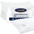 Luxor Hotel KING Pillow 4cm Wall Four Pack Australian Made