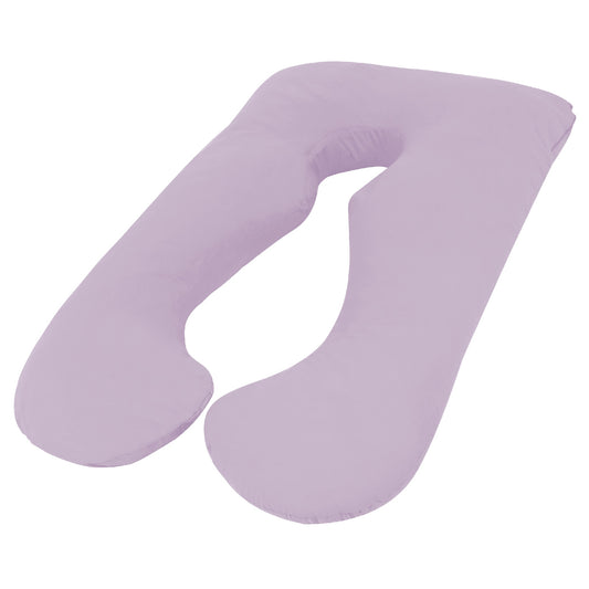 Woolcomfort Maternity Body Pillow Lilac Australian Made Pillowcase