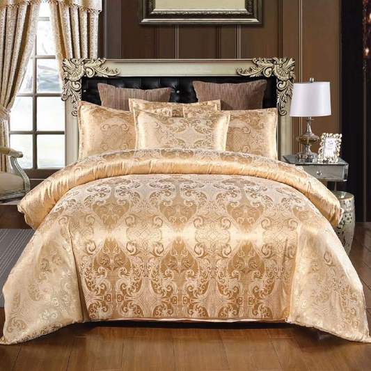 Dreamfields - Golden Royal Quilt Cover Set - (3pcs, Super King Size)