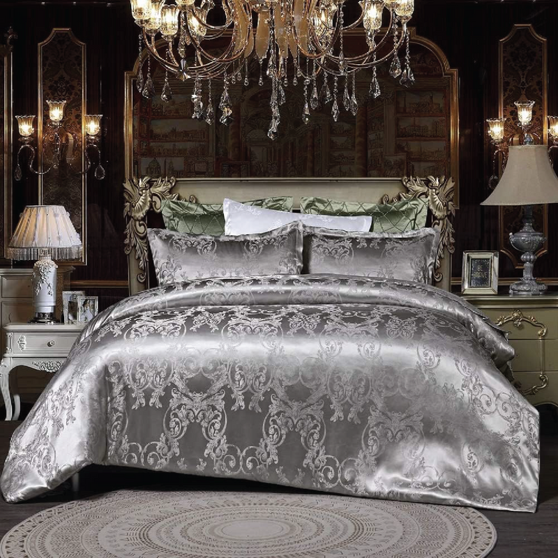 Dreamfields Silvery Royal Quilt Cover Set KING SINGLE 2pcs