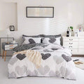 Dreamfields Twin Hearts Quilt Cover Set DOUBLE 3pcs
