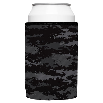 Digital Pixel Black Camo Stubby Cooler - Standard