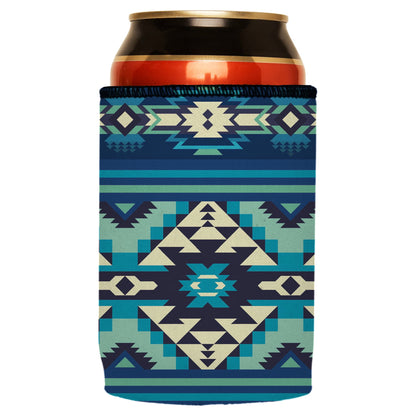 Blue Navajo Rug Stubby Cooler - Standard