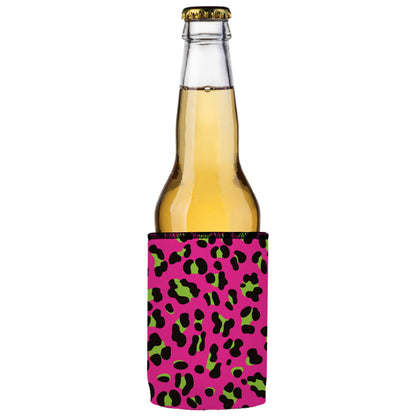 80s Leopard Print Stubby Cooler - Standard