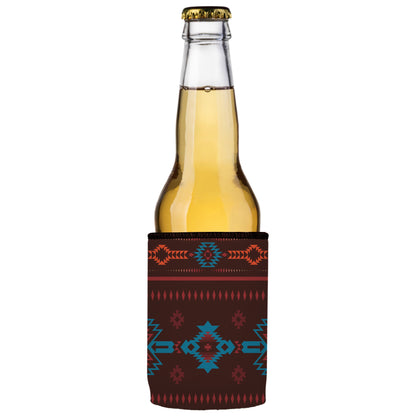 Brown Navajo Rug Stubby Cooler 2-Pack - Standard