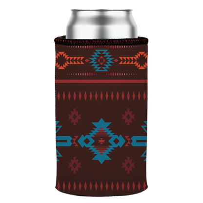 Brown Navajo Rug Stubby Cooler - Standard
