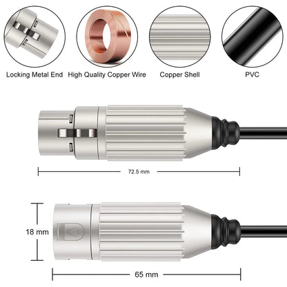 3m Hridz XLR Cable Male To Female Audio Output and Input Apply To KTV Microphone