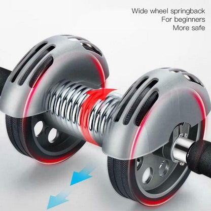 Exercise Wheel Double AB Roller Abs Abdominal Workout Fitness Gym with Knee Pad