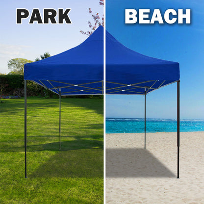 3x3m Pop Up Gazebo Outdoor Tent Folding Marquee Party Camping Market Canopy - blue