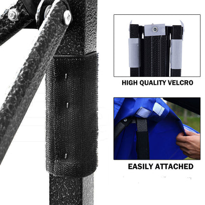 3x3m Pop Up Gazebo Outdoor Tent Folding Marquee Party Camping Market Canopy w/ Side Wall - blue