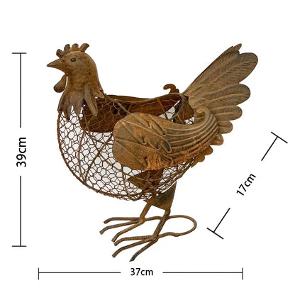 Decorative Chook Egg Basket / Storage 39cm