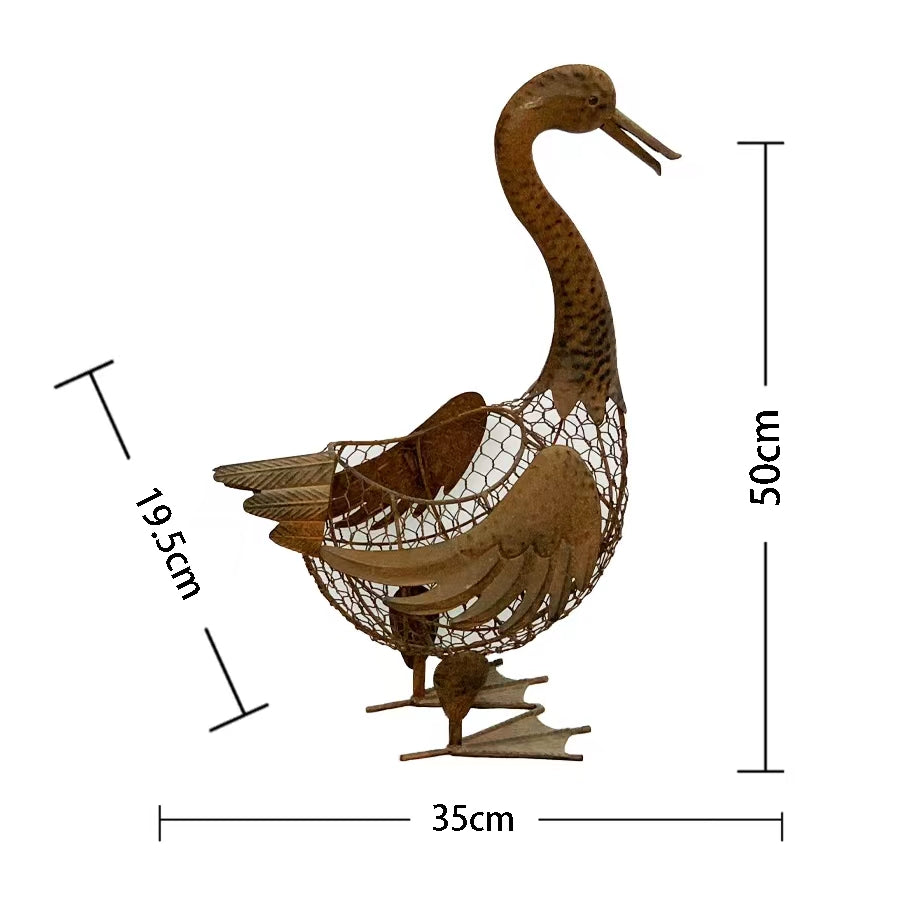 Decorative Duck Egg Basket / Storage 51cm