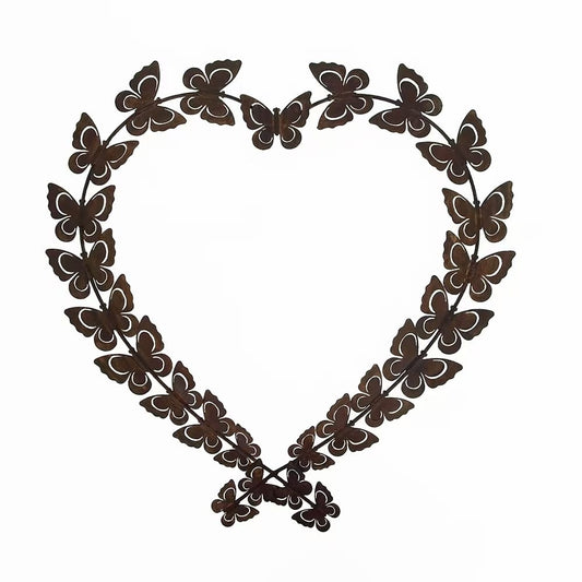 Flutter Of Butterflies As Heart Wall Art 48cm
