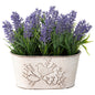 Artificial Lavender Plant in Oval Pot w Bird 22cm