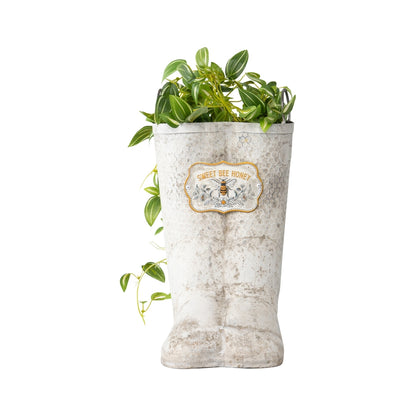 Distressed Gumboots Planter 31cm