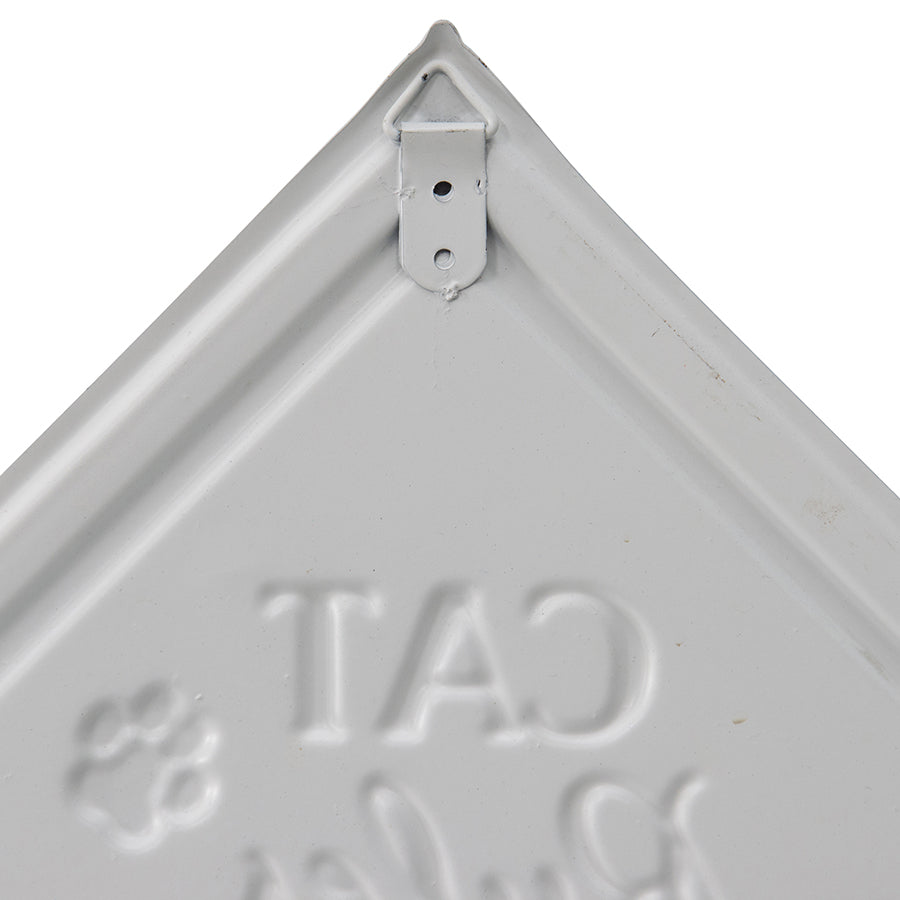 Cat Rules Wall sign 33x66cm