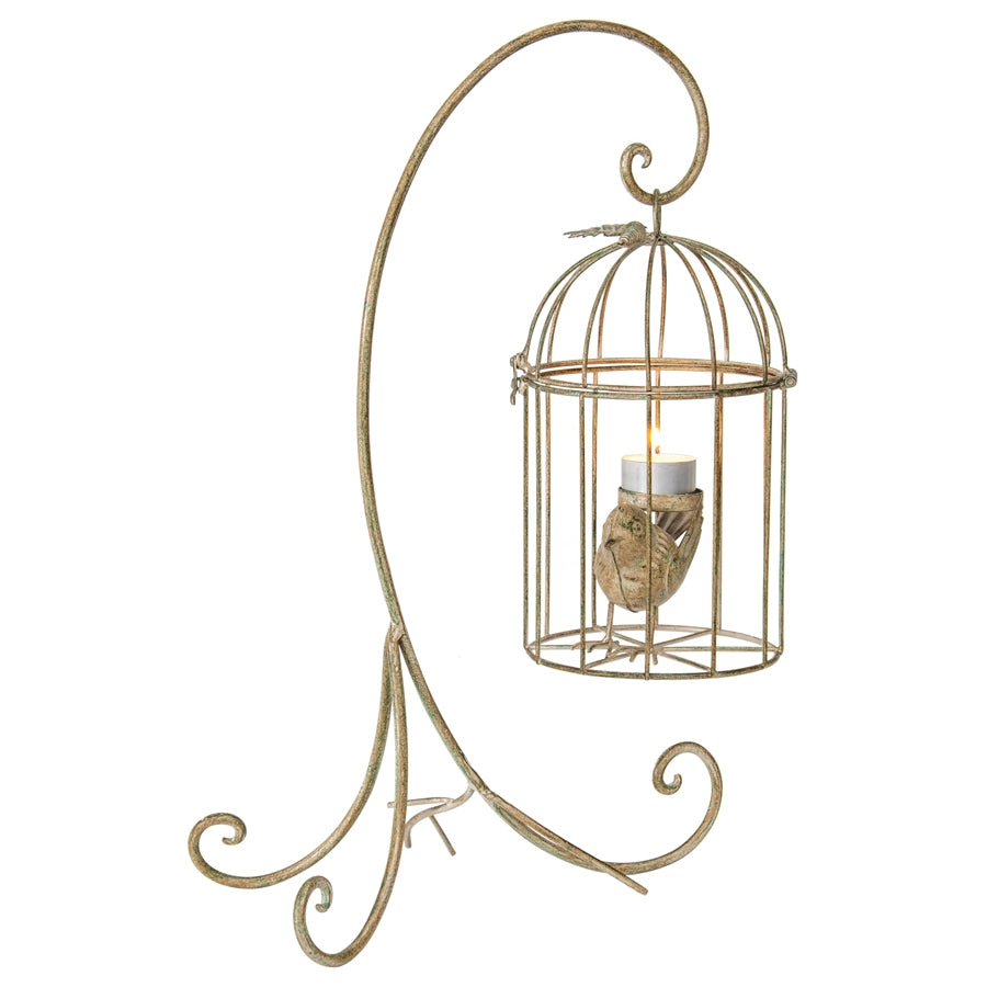 Birdcage on Stand Candle Holder 42cm