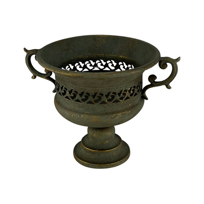 Aged French-Style Urn w/ Handles 32x24cm