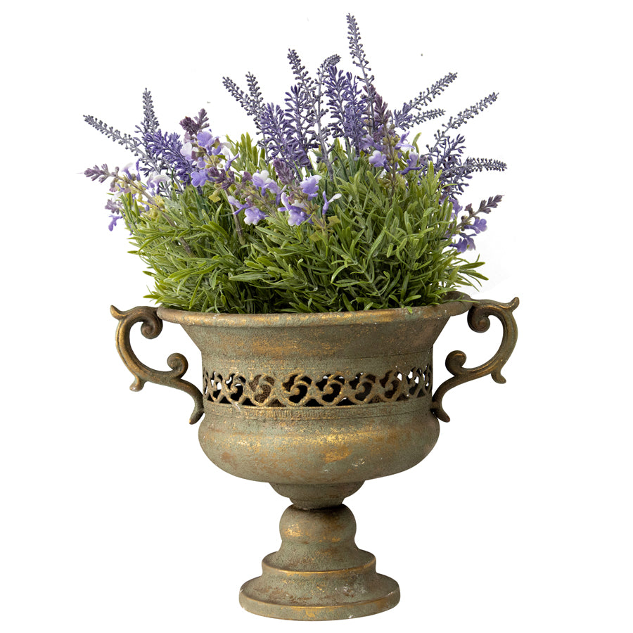 Aged French-Style Urn w/ Handles 32x24cm