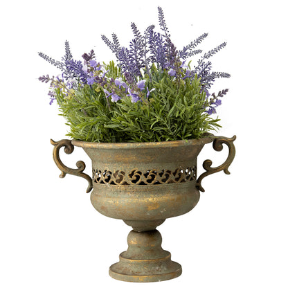 Aged French-Style Urn w/ Handles 32x24cm