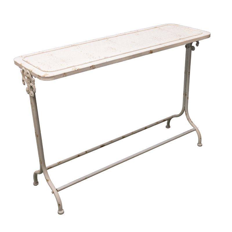 Distressed Finish French Provincial Metal Console Table 110cm