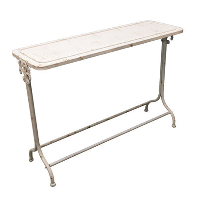 Distressed Finish French Provincial Metal Console Table 110cm