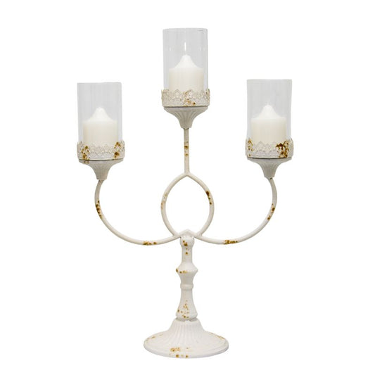 French Provincial 3-Pillar Candelabra Centerpiece 64cm
