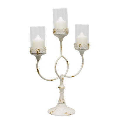 French Provincial 3-Pillar Candelabra Centerpiece 64cm