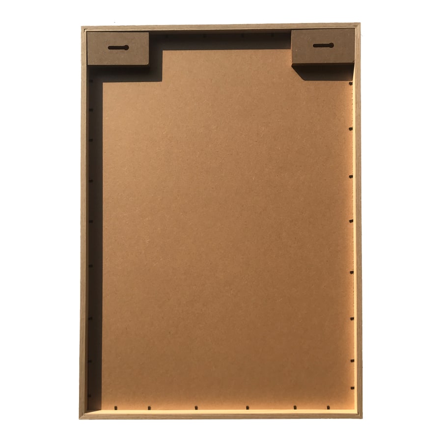 Abstract Balance Wall Print w Oak finish Glass frame 70cm