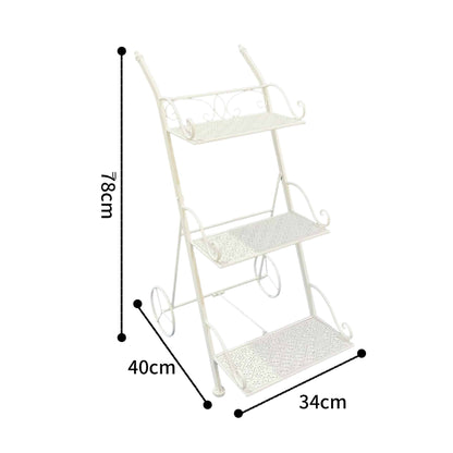 Bordeaux 3 Tier Cart Trolley Plant Stand 78cm